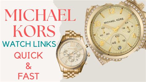 how to take links out of michael kors access|Michael Kors watch band youtube.